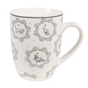Tasse Blanc Gris 12x8x10 cm / 325 ml