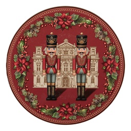 [66766] Presentation Plate Red Green Ø 33x1 cm