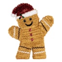 Decoration gingerbread man Brown Red 25x4x30 cm