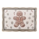 Plateau décoratif Beige Marron 31x22x2 cm