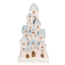 [6PR4202] Décoration Maison avec LED Rose Bleu 13x13x26 cm