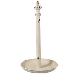 Clayre & Eef Portarotolo per la cucina Ø 20x37 cm Bianco Ferro