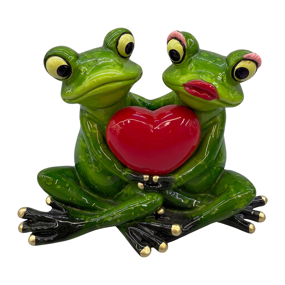 Clayre & Eef Dekorationsfigur Frosch Grün Kunststoff