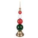 Ornement de Noël Vert Rouge Ø 12x48 cm