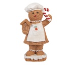 Dekoration Lebkuchenmännchen Braun Weiß 8x5x15 cm