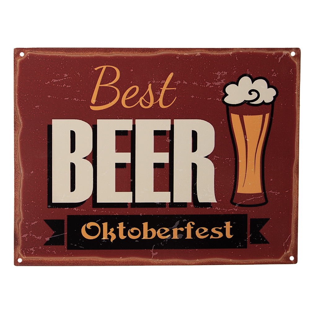 Textschild Rot 33x1x25 cm