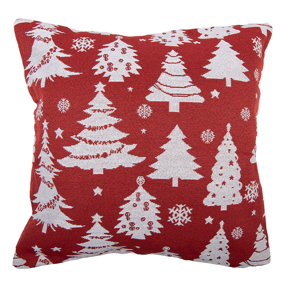 Kissen gefüllt Rot Weiß 45x45x4 cm