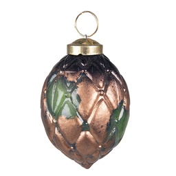 [6GL3801] Boule de Noël Vert Cuivre Ø 7x7 cm
