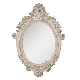 [52S332] Wall Mirror Beige Grey 46x3x64 cm