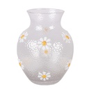 Vase Glas Transparent Weiß Ø 13x16 cm