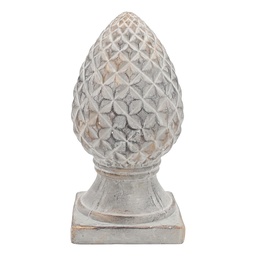 [6TE0601M] Decoration Ornament Grey Ø 10x19 cm