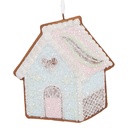 Décoration pendante d'un maison Bleu Blanc 9x1x10 cm