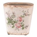Vaso Porta Pianta Rosa Beige 13x13x12 cm