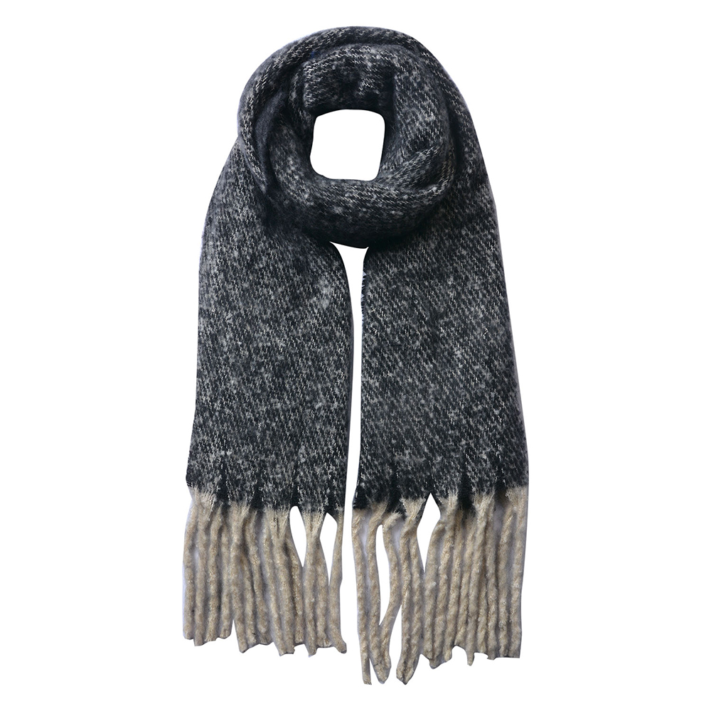 Winter Scarf for Women Black 50x180 cm