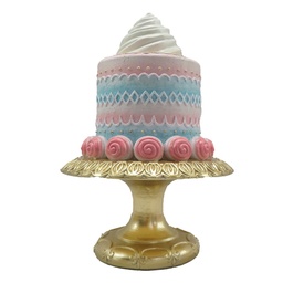 [6PR4221] Décoration gâteau Rose Ø 15x 22 cm