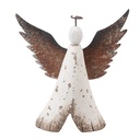 Décoration de Noël Ange Blanc Marron 14x4x15 cm
