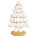 Image de décoration de Noël Sapin de Noël Beige Marron 17x11x26 cm
