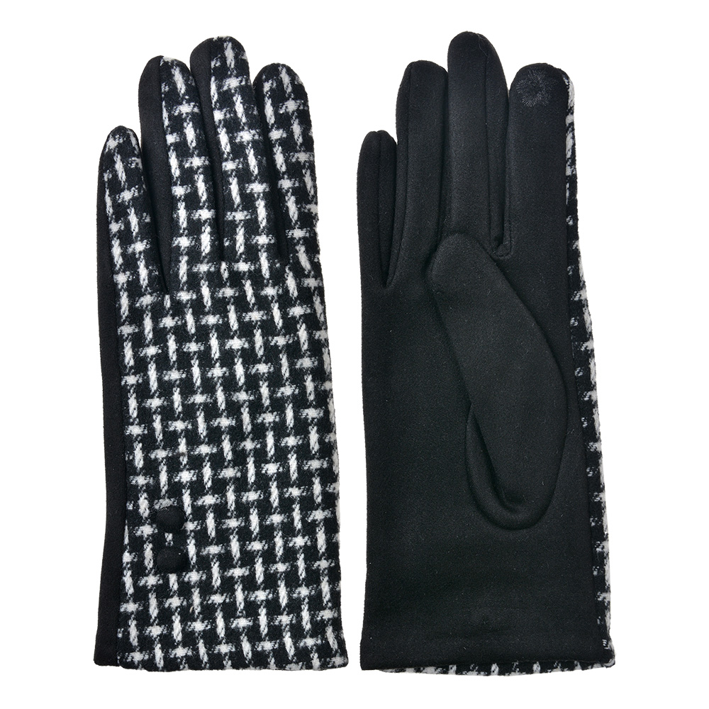 Gants d'hiver Noir Blanc 9x23 cm