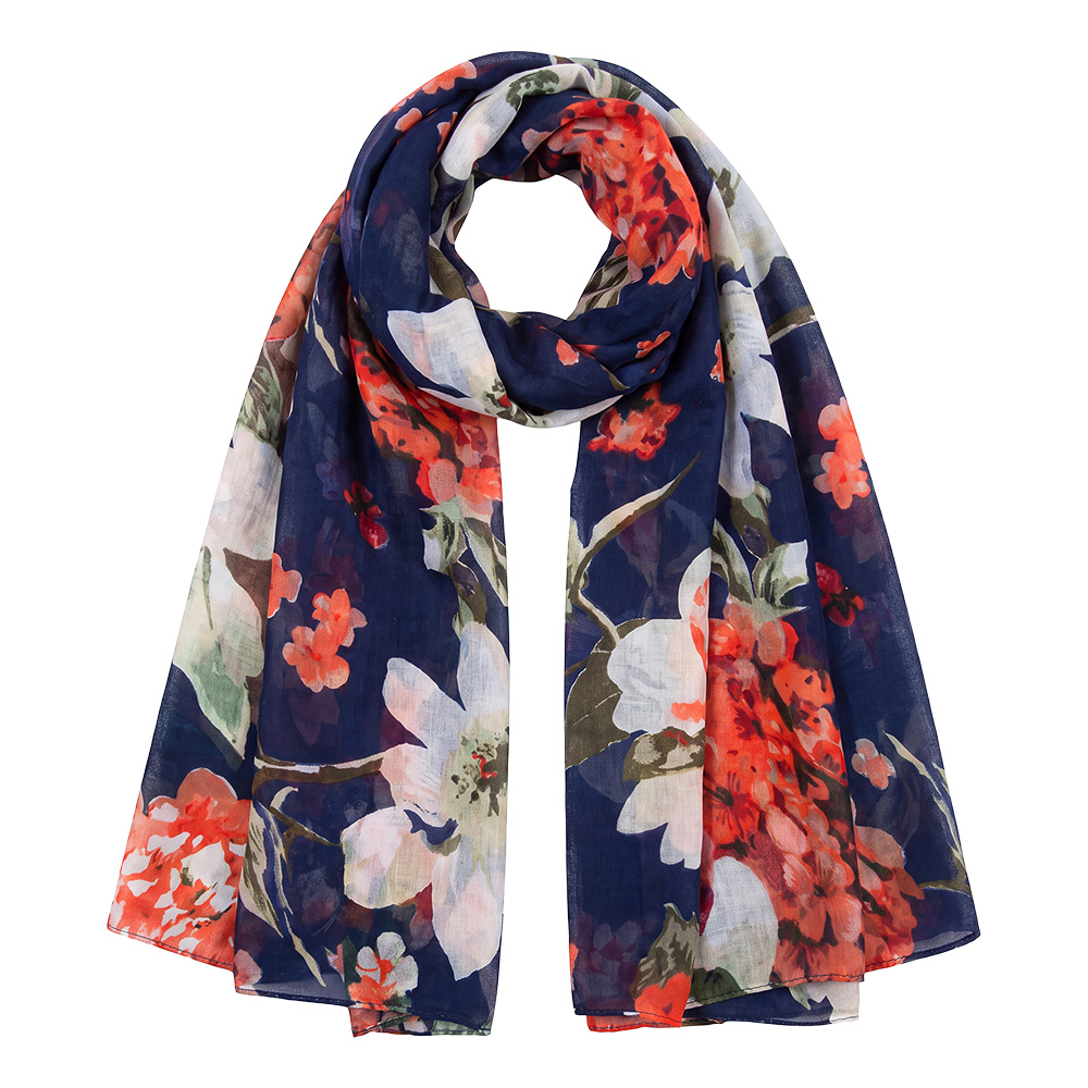 Scarf Women Print Blue 85x180 cm