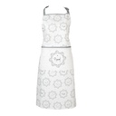 Kitchen Apron White Grey 70x85 cm