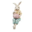 Statua Decorativa Coniglio Beige Giallo 7x5x14 cm