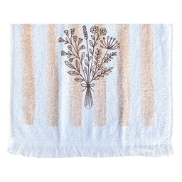 [CT042] Gästentuch Weiß Beige 40x66 cm