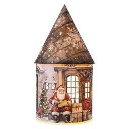 [67042] Decorazione Casa con LED Marrone Rosso Ø 11x21 cm / 3xAA