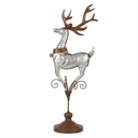 Christmas Decoration Reindeer Grey Brown 24x24x68 cm