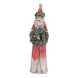 [6PR5527] Weihnachtsdeko Weihnachtsmann Rot Grün 7x6x24 cm