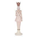 Decoration Statue Rabbit White Pink 11x11x44 cm