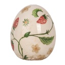 Deko Ei Beige Rot Ø 7x9 cm