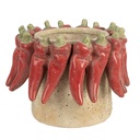 Pot de fleurs d`intérieur Beige Rouge Ø 17x13 cm