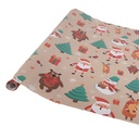 Geschenkpapier (3) Beige Rot 50x75 cm