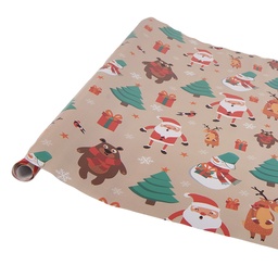 Clayre & Eef Wrapping paper 3 rolls 50x75 cm Beige Paper