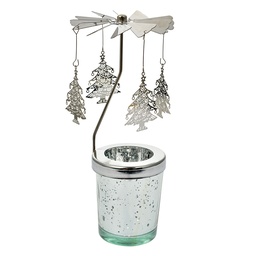 [66003] Carosello di luci per li té Color argento Ø 8x17 cm