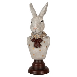 [6PR5362] Image de décoration Lapin Gris Marron 13x12x39 cm