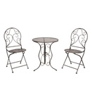 Bistro Set Table Chairs (3 pcs) Black Ø 60x70 / 40x40x92 cm (2)