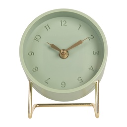 [6GBKL0002GR] Orologio da Tavolo Verde Color oro 12x11x15 cm / 1xAA