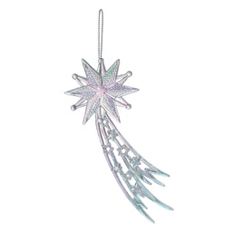[65609] Decorazione pendente Stella Color argento 15x1x6 cm