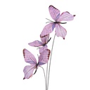 Deko Zweig mit Schmetterlinge Violett Brown 10x10x65 cm