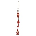 Palla di natale Rosso Color argento 1x1x25 cm