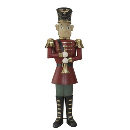 [5Y1183] Deko Soldat Rot, Grün 47x38x155 cm