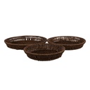 Aufbewahrungskorb (3er set) Braun Ø 28x4 / Ø 25x4 / Ø 22x4 cm