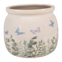 Flower Pot Inside Beige Green Ø 16x13 cm