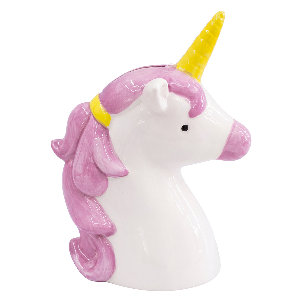 Spardose Einhorn Weiß Rosa 12x9x19 cm