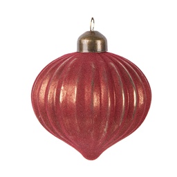 [6GL5121] Boule de Noël Rouge Ø 8x9 cm
