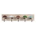 Wall Coat Rack Brown Beige 60x10x12 cm