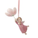 Decoration hanger Angel Pink Beige 7x5x13 cm