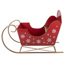 Weihnachtsdeko Schlitten Rot Goldfarbig 107x41x75 cm
