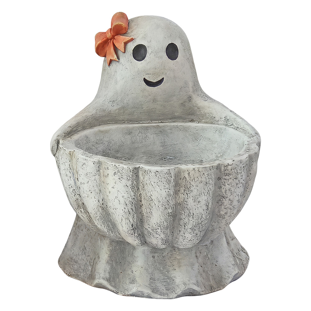Decoration Flower Pot Inside Ghost White Orange 37x34x47 cm